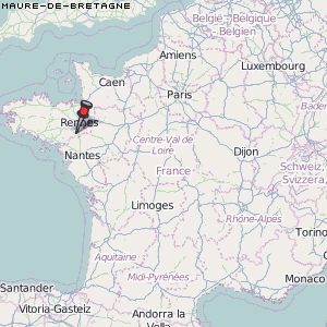 Maure-de-Bretagne Karte Frankreich