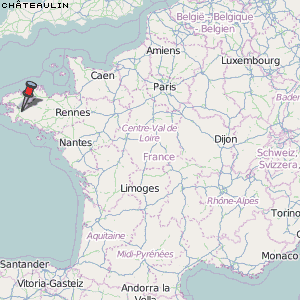 Châteaulin Karte Frankreich