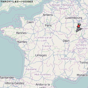 Thaon-les-Vosges Karte Frankreich