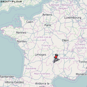 Saint-Flour Karte Frankreich