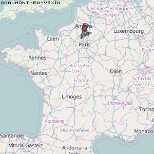 Chaumont-en-Vexin Karte Frankreich