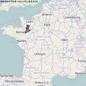 Argentré-du-Plessis Karte Frankreich