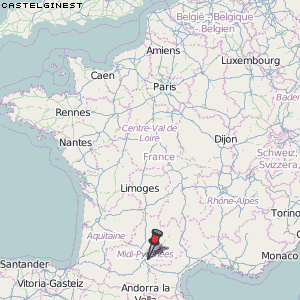 Castelginest Karte Frankreich