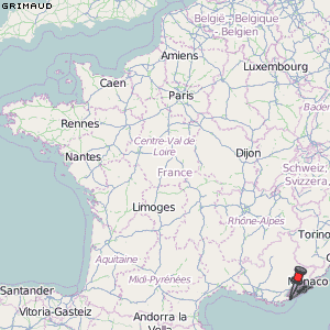 Grimaud Karte Frankreich