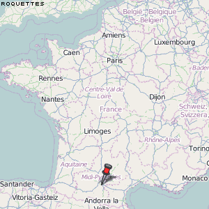 Roquettes Karte Frankreich