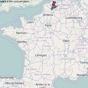 Hersin-Coupigny Karte Frankreich