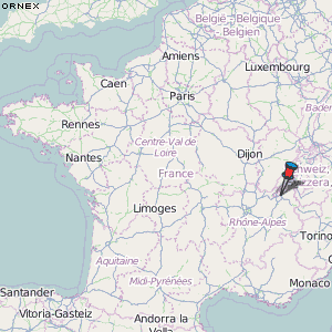Ornex Karte Frankreich