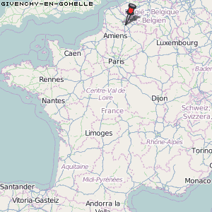 Givenchy-en-Gohelle Karte Frankreich