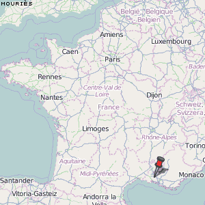 Mouriès Karte Frankreich
