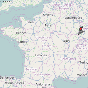 Vagney Karte Frankreich