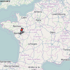 Gorges Karte Frankreich