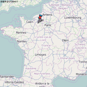 Serquigny Karte Frankreich