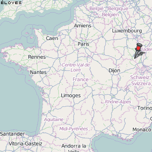 Éloyes Karte Frankreich