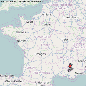 Saint-Saturnin-lès-Apt Karte Frankreich