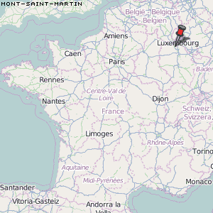 Mont-Saint-Martin Karte Frankreich