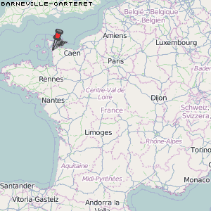Barneville-Carteret Karte Frankreich