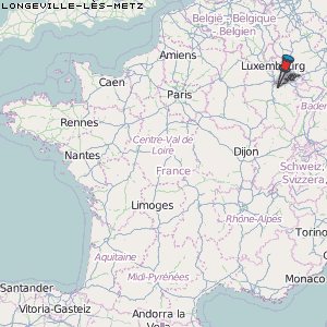 Longeville-lès-Metz Karte Frankreich