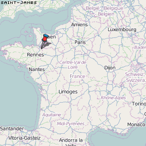 Saint-James Karte Frankreich