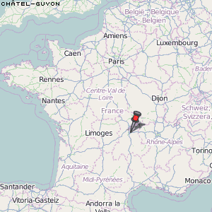 Châtel-Guyon Karte Frankreich