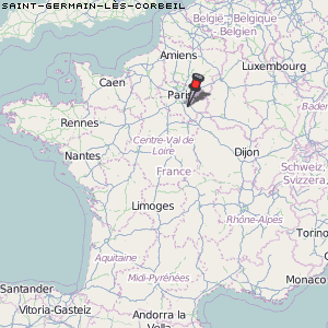 Saint-Germain-lès-Corbeil Karte Frankreich