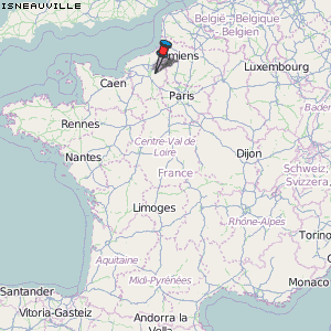 Isneauville Karte Frankreich