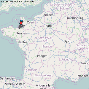 Saint-Cast-le-Guildo Karte Frankreich