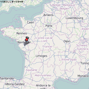 Vieillevigne Karte Frankreich
