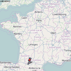 Séméac Karte Frankreich