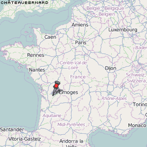 Châteaubernard Karte Frankreich