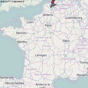 Saint-Venant Karte Frankreich