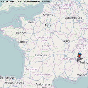 Saint-Michel-de-Maurienne Karte Frankreich