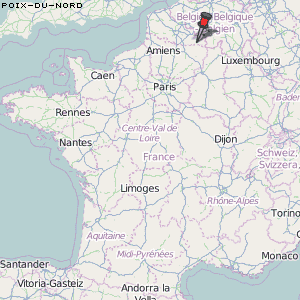 Poix-du-Nord Karte Frankreich