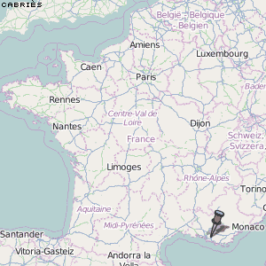 Cabriès Karte Frankreich