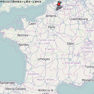 Fouquières-lès-Lens Karte Frankreich