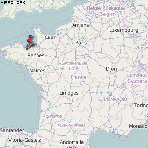 Yffiniac Karte Frankreich