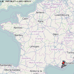 Le Revest-les-Eaux Karte Frankreich