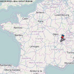 Moirans-en-Montagne Karte Frankreich