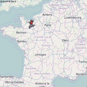 Domfront Karte Frankreich