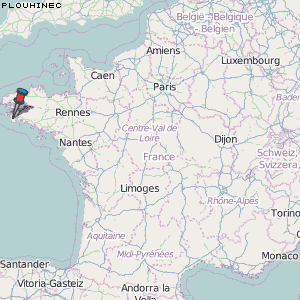 Plouhinec Karte Frankreich