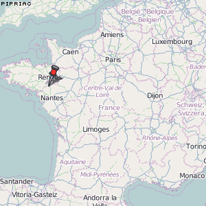Pipriac Karte Frankreich