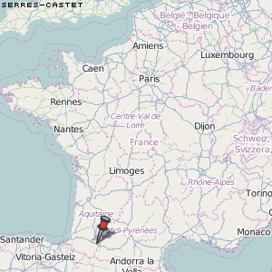 Serres-Castet Karte Frankreich