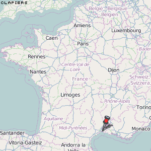 Clapiers Karte Frankreich