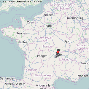 Les Martres-de-Veyre Karte Frankreich