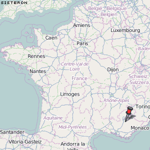 Sisteron Karte Frankreich