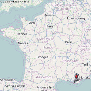 Cuges-les-Pins Karte Frankreich
