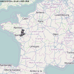 Maisdon-sur-Sèvre Karte Frankreich