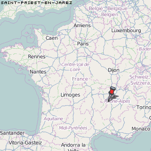 Saint-Priest-en-Jarez Karte Frankreich