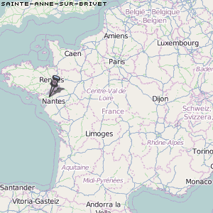 Sainte-Anne-sur-Brivet Karte Frankreich