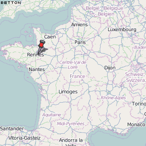 Betton Karte Frankreich