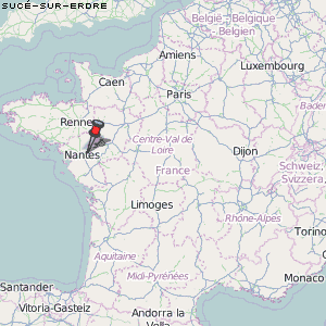 Sucé-sur-Erdre Karte Frankreich